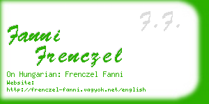 fanni frenczel business card